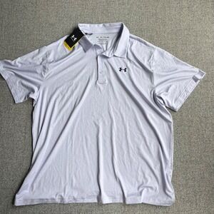 Under Armour Polo Mens 3XL Lavender The Playoff Polo Loose HeatGear UPF 40 NEW